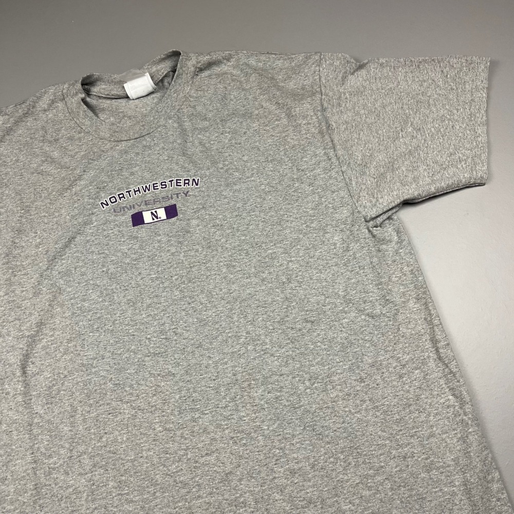 Champion T-Shirt Mens XL Gray Northwestern University Wildcats Short Sleeve Tee